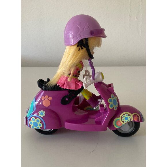 Hasbro Littlest Pet Shop LPS Blythe Doll Purple Floral Moped Scooter Side Car - Picture 5 of 16